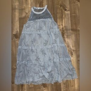 Sundance Halter Lace Women’s Light Blue Dress Size Medium